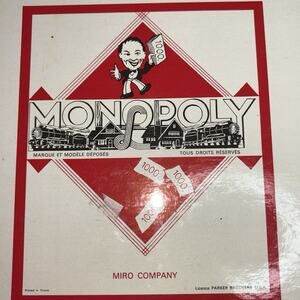 Vintage 1965 Monopoly Miro French Edition Board Game Rare Parker Bros France